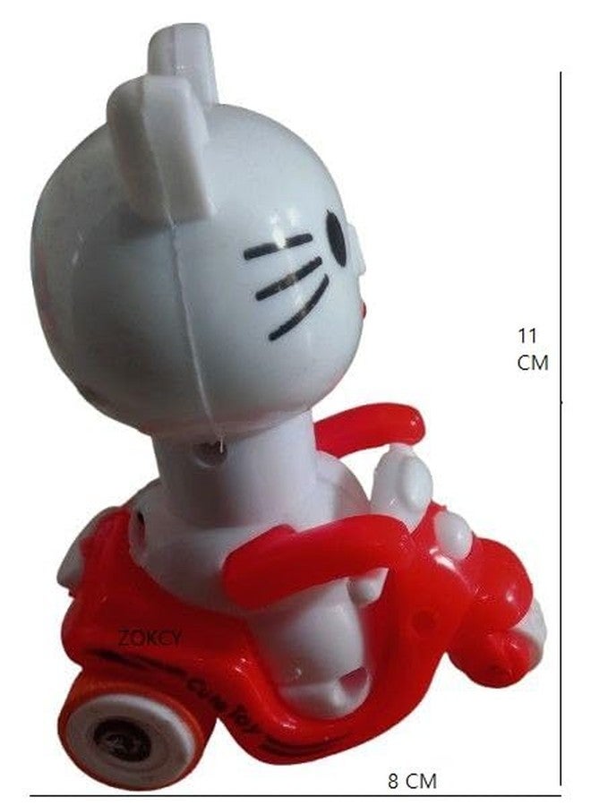ZOKCY (Pack of 1 Pcs Cute Scooty Driving Toy for Kids/Plastic scooty Toy for Kids/Scooty Cartoon pet Toy for Kid Boys & Girls/Playing Indoor & Outdoor - Image 2